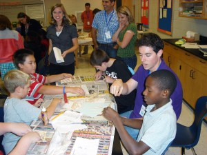 Holston Middle School students work on building bridges